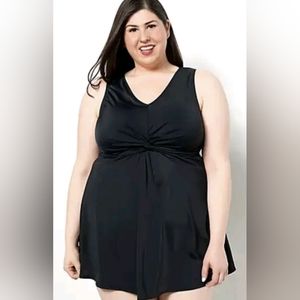 AmberNoon II by Dr. Erum Ilyas Women's Plus Sz 24W Swimsuit /Brief Black SPF 50